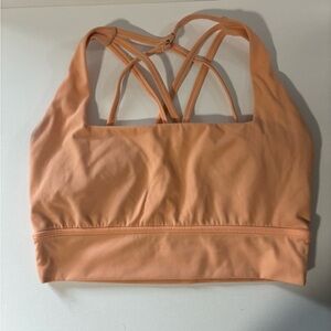 BuffBunny Peach Strappy Sports Bra